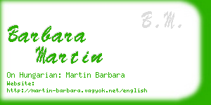 barbara martin business card